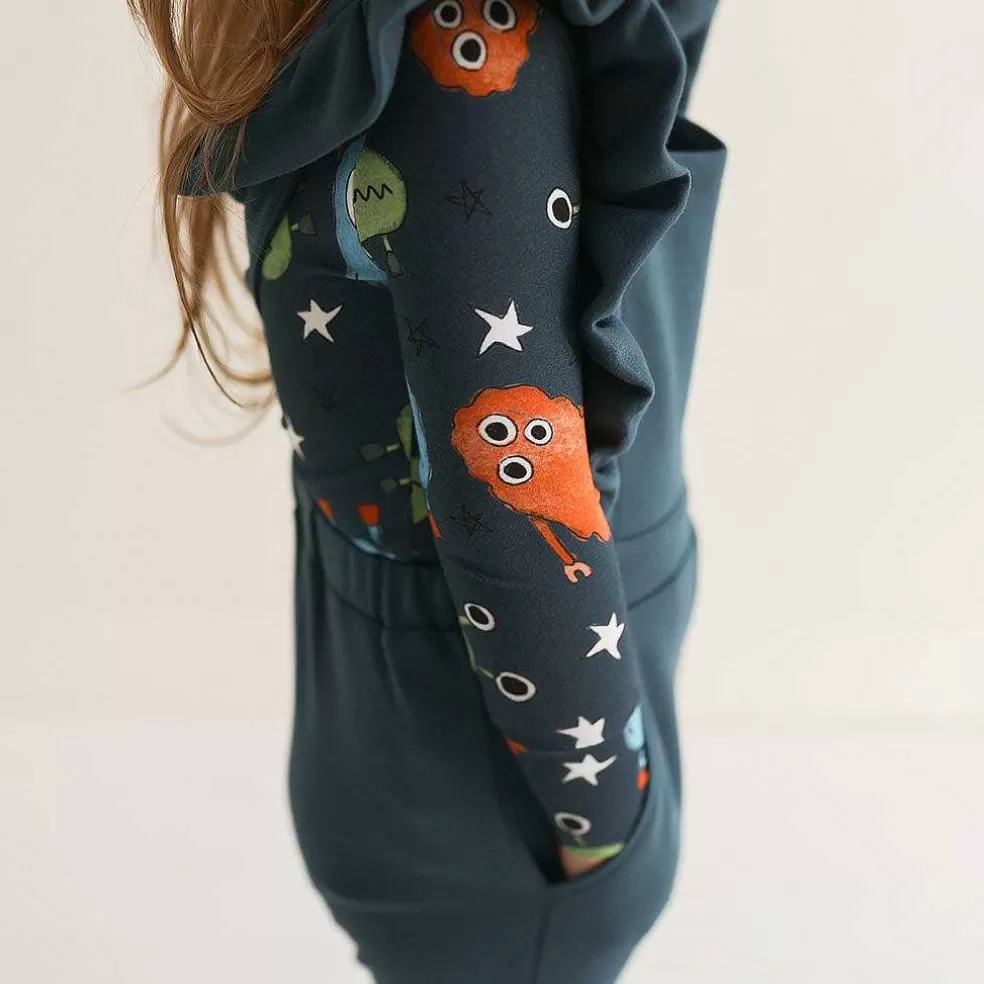 Posh Peanut Fleece Ruffled Overalls Cheap
