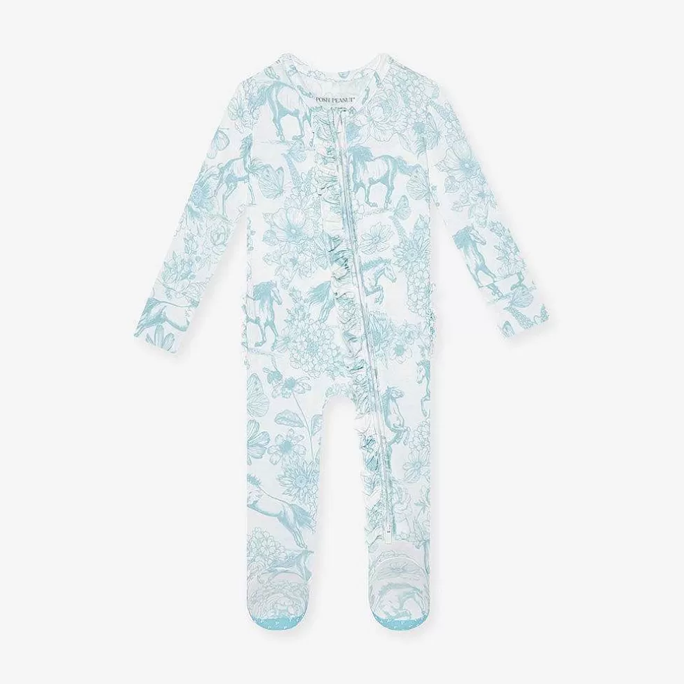 Posh Peanut Footie Ruffled Zippered One Piece Shop