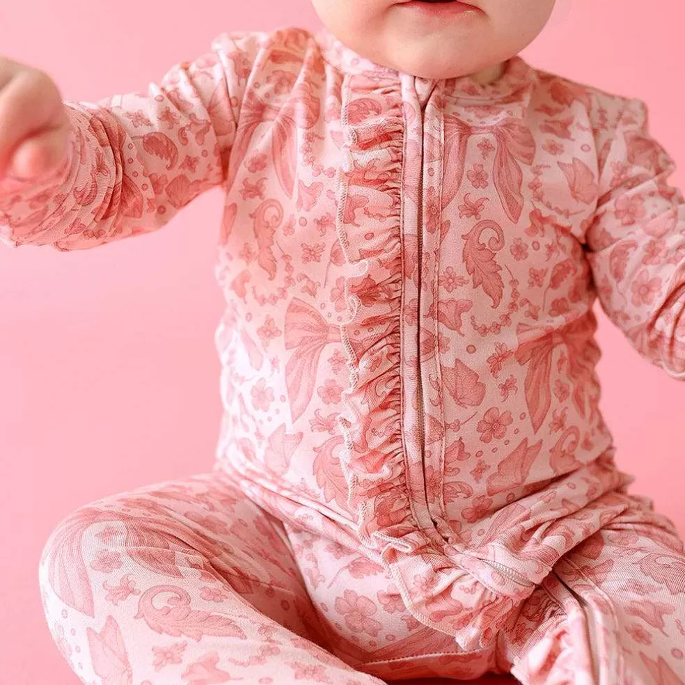 Posh Peanut Footie Ruffled Zippered One Piece Best