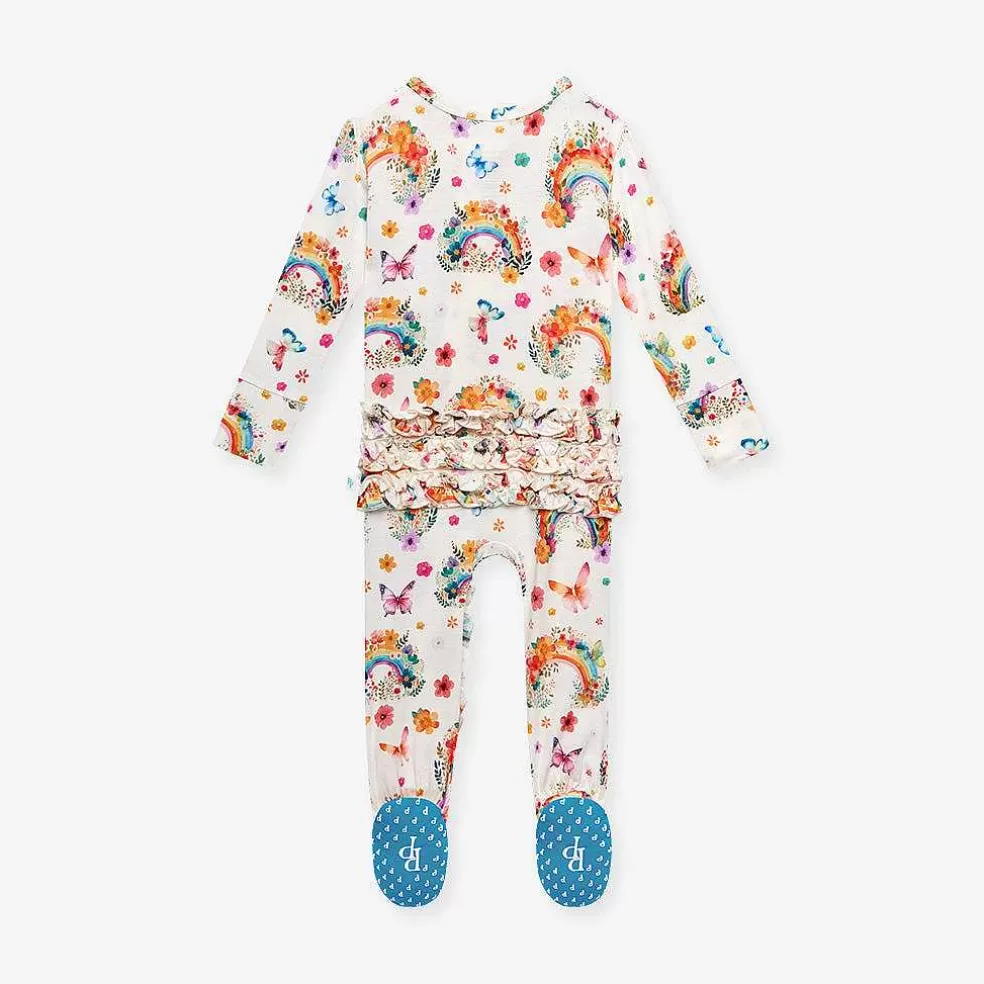 Posh Peanut Footie Ruffled Zippered One Piece Hot