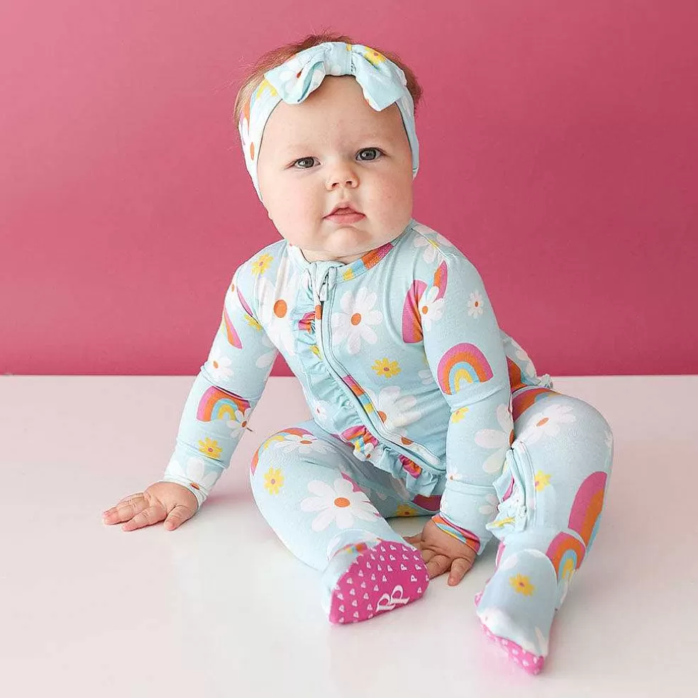 Posh Peanut Footie Ruffled Zippered One Piece New