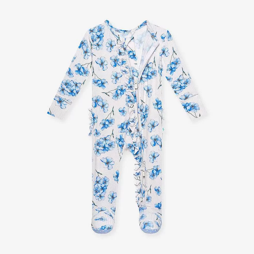 Posh Peanut Footie Ruffled Zippered One Piece Cheap