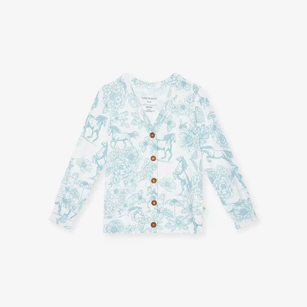 Posh Peanut French Terry Button Cardigan Store