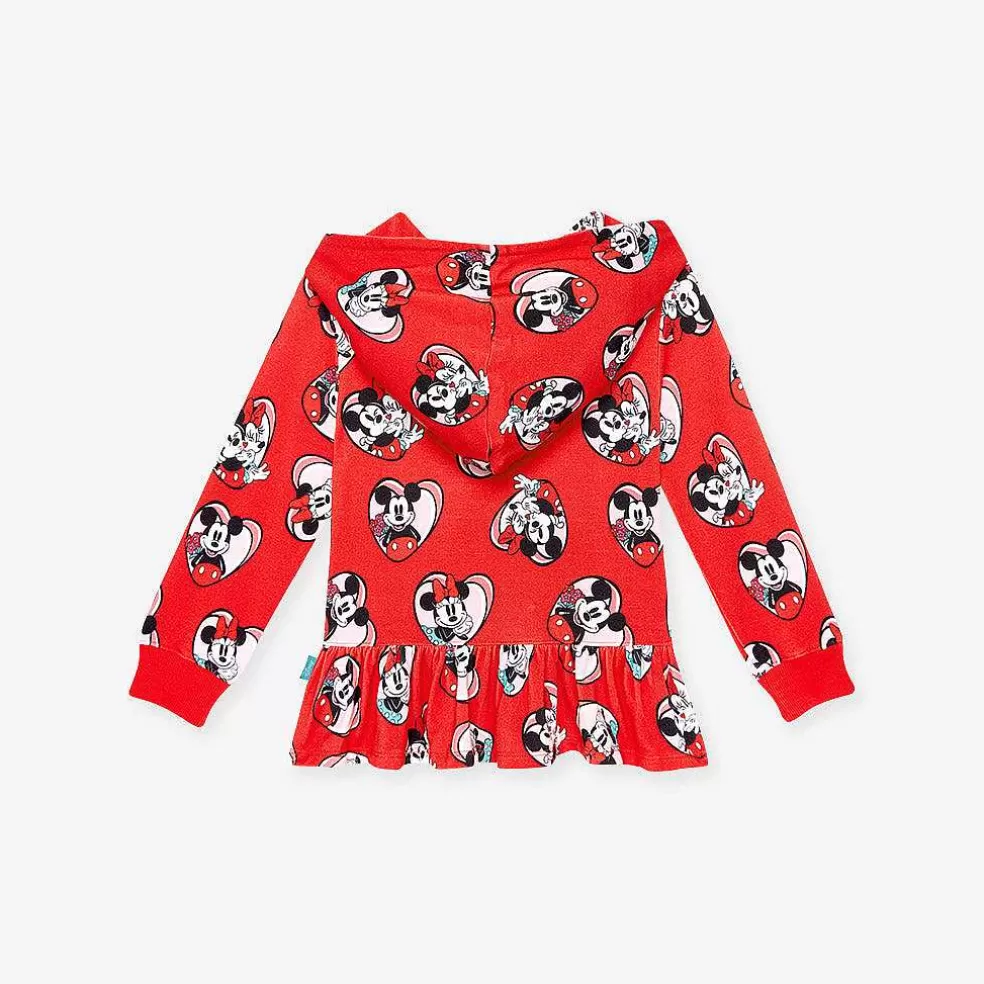 Posh Peanut French Terry Long Sleeve Ruffled Zippered Hoodie Sale