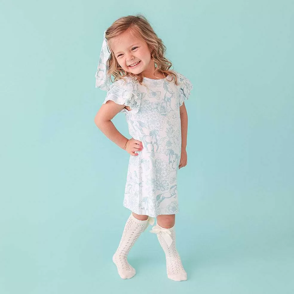 Posh Peanut French Terry Ruffled Dress Online
