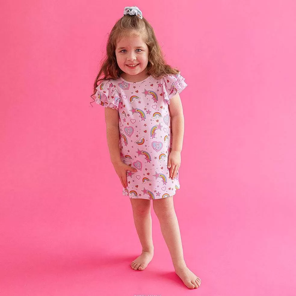 Posh Peanut French Terry Ruffled Dress Best Sale