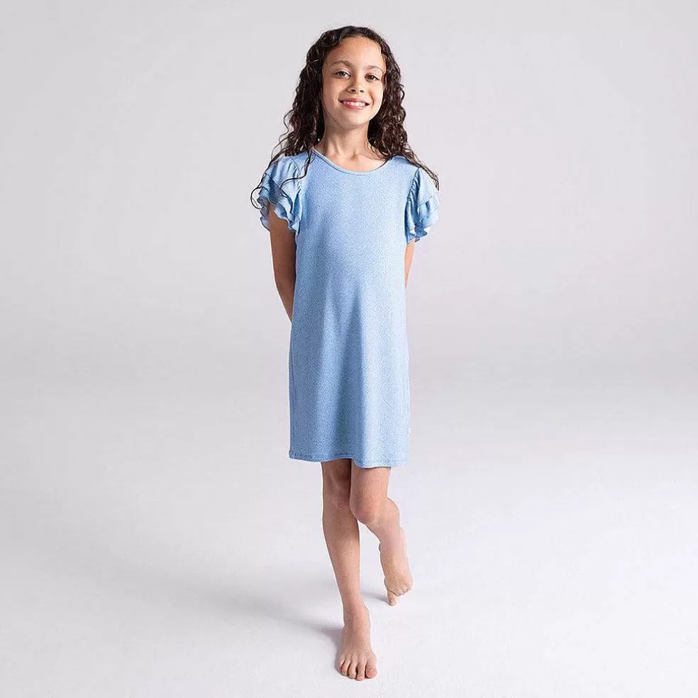 Posh Peanut French Terry Ruffled Dress Outlet
