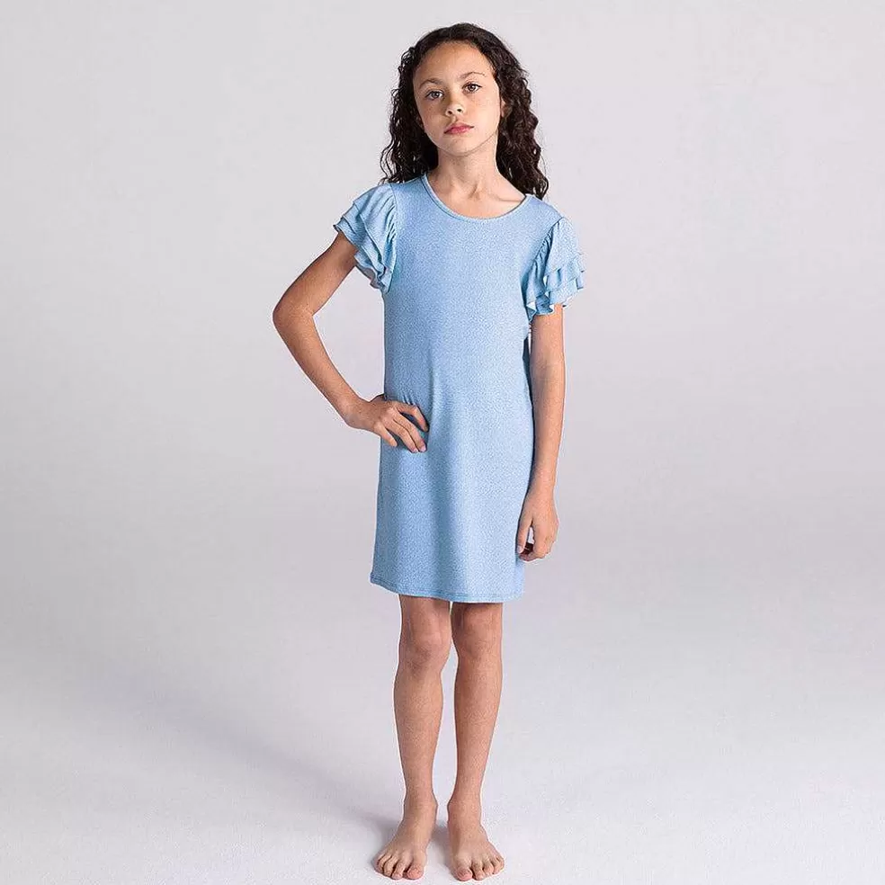 Posh Peanut French Terry Ruffled Dress Outlet
