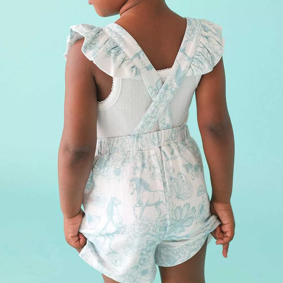 Posh Peanut French Terry Short Overalls Best
