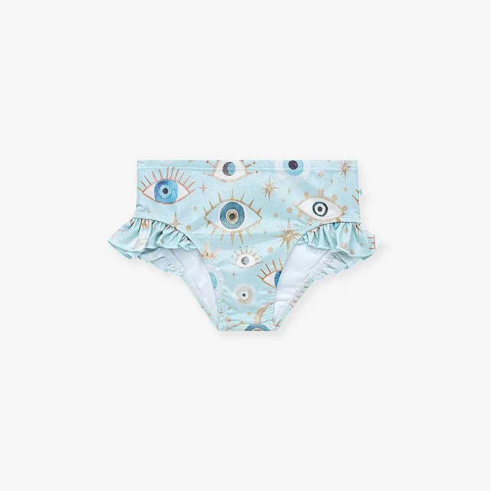 Posh Peanut Long Sleeve Rash Guard Ruffled Bummie Set Sale