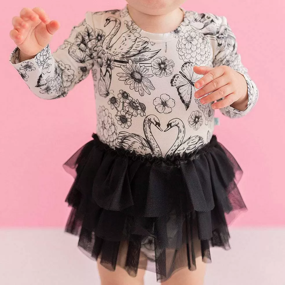 Posh Peanut Long Sleeve Tulle Skirt Bodysuit Online