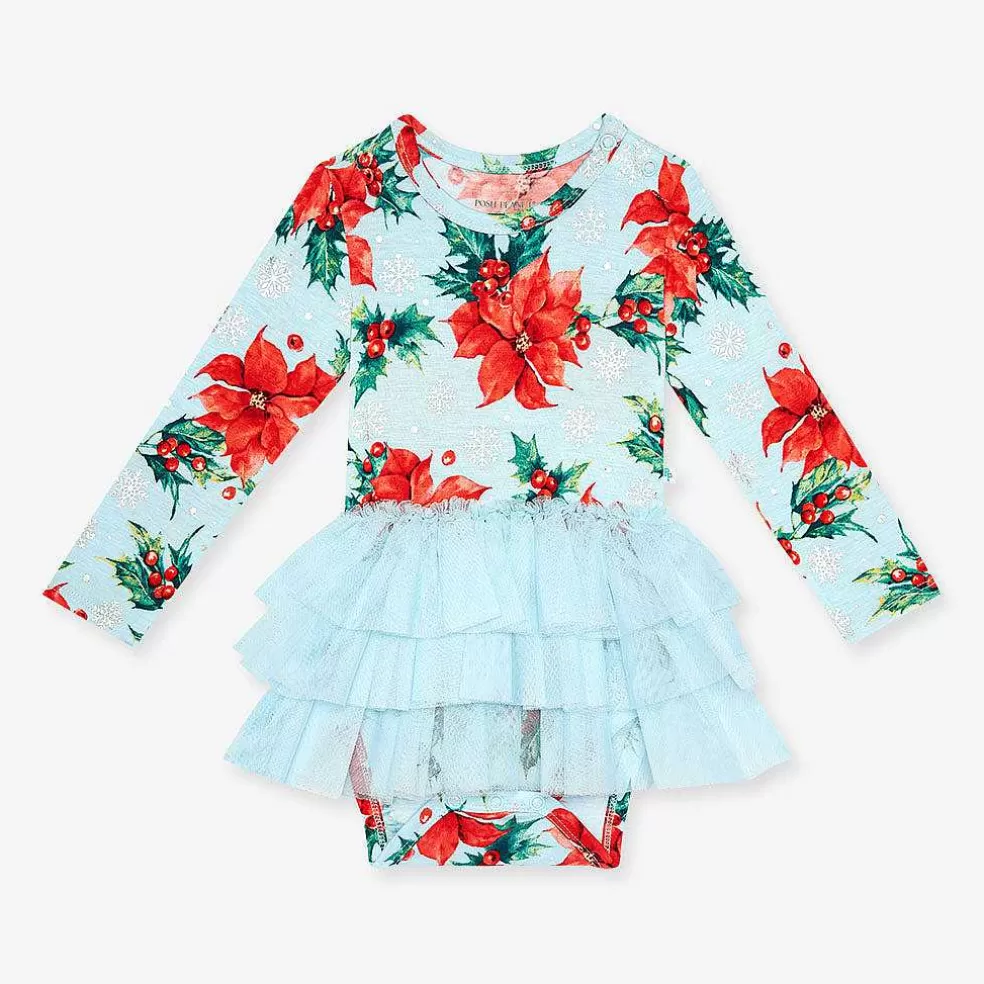 Posh Peanut Long Sleeve Tulle Skirt Bodysuit Online