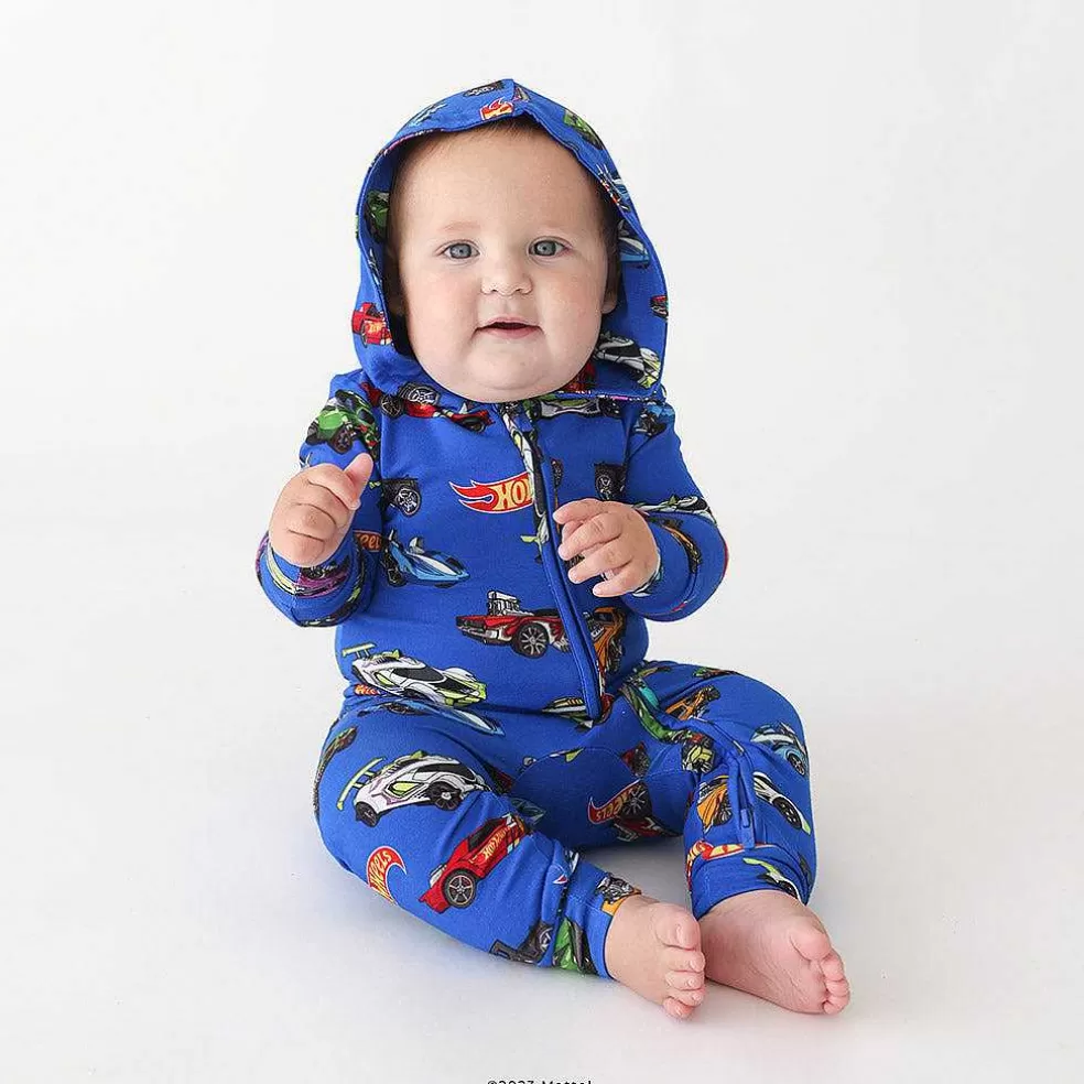 Posh Peanut Long Sleeve Zippered Hooded Romper Clearance