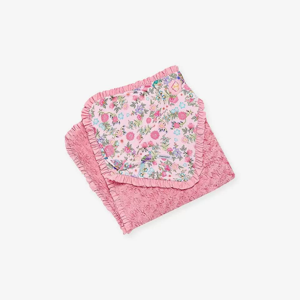 Posh Peanut Minky Ruffled Luxette Patoo® Blanket Clearance