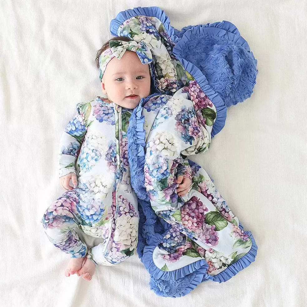 Posh Peanut Minky Ruffled Luxette Patoo® Blanket Clearance