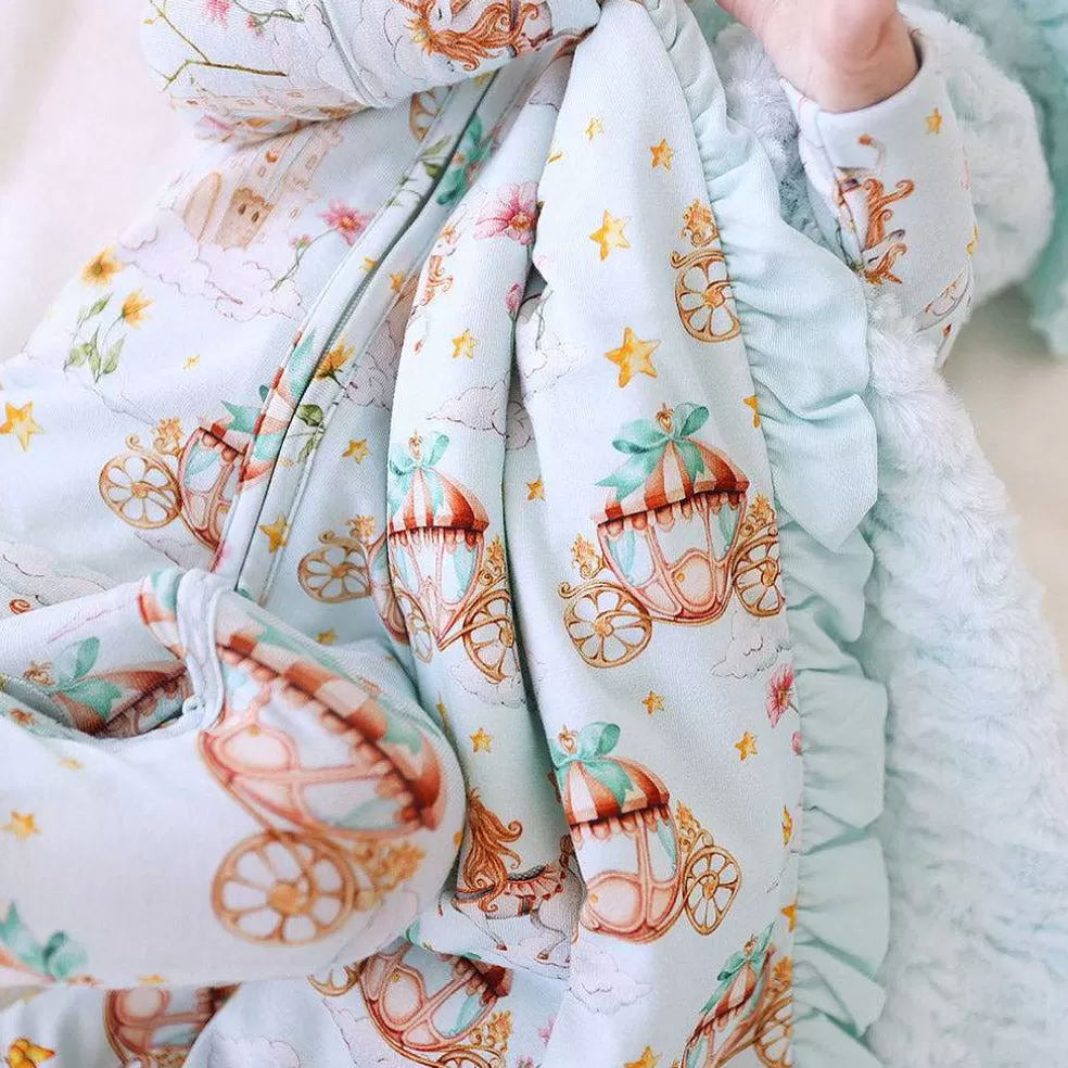 Posh Peanut Minky Ruffled Luxette Patoo® Blanket Sale