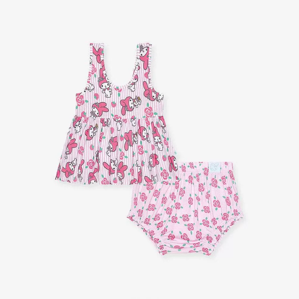 Posh Peanut Peplum Bummie Set Cheap