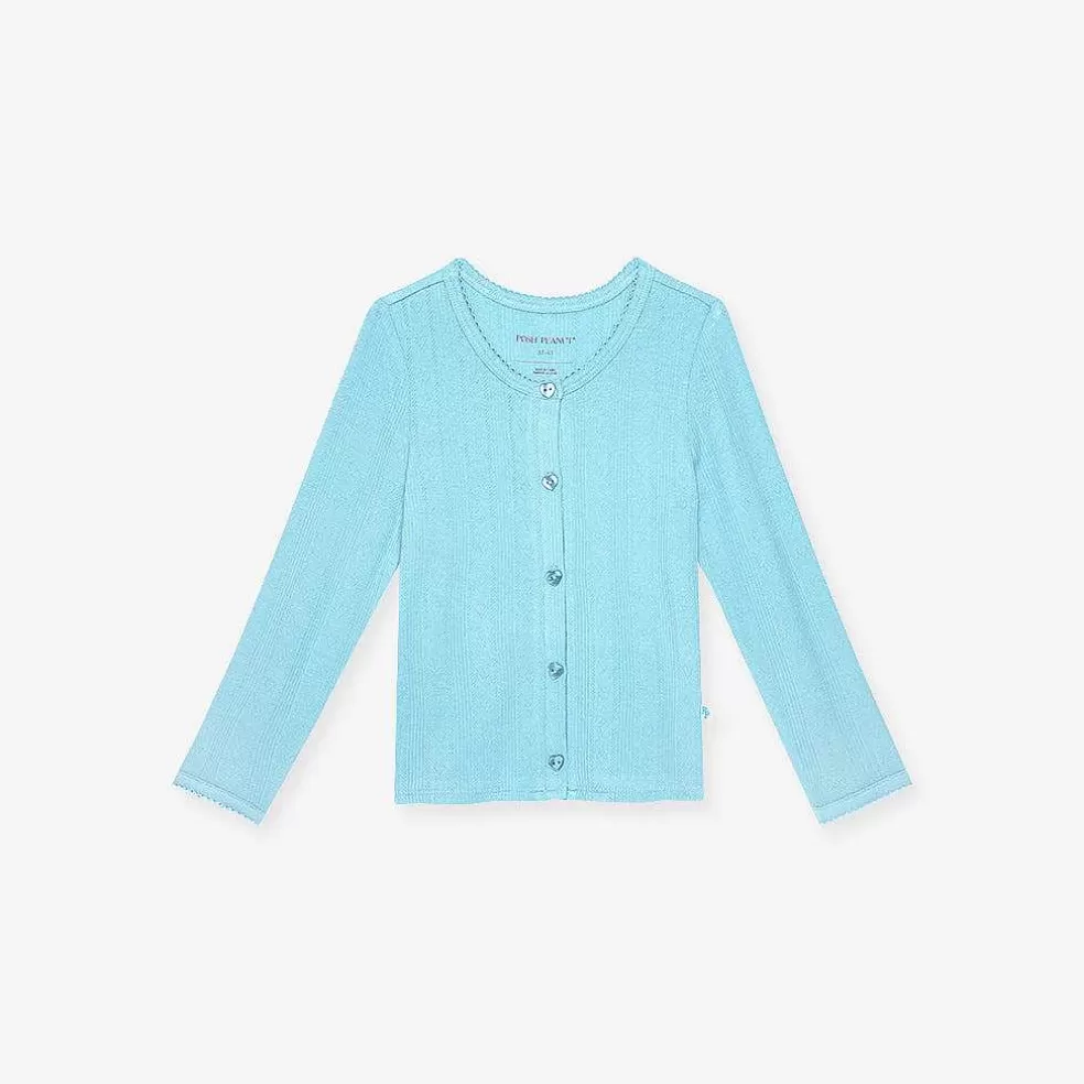 Posh Peanut Pointelle Cardigan Online