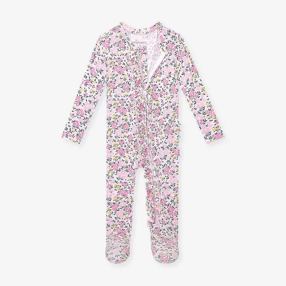Posh Peanut Pointelle Footie Ruffled Zippered One Piece Best