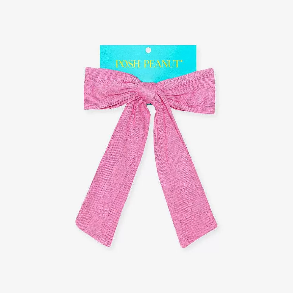 Posh Peanut Pointelle Luxe Bow Hair Clip Cheap
