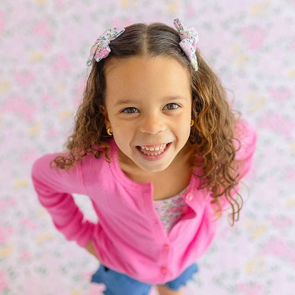 Posh Peanut Pointelle Mini Bow Hair Clips Discount