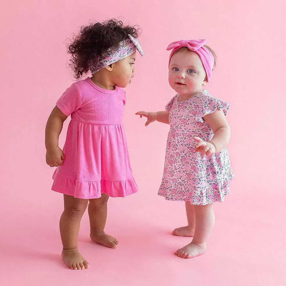 Posh Peanut Pointelle Ruffled Bodysuit Dress Hot