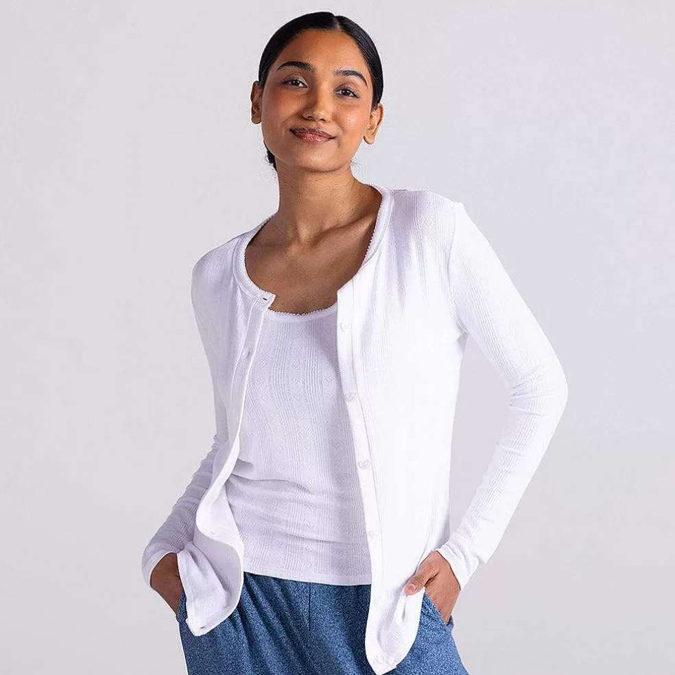 Posh Peanut Pointelle Women'S Cardigan Online