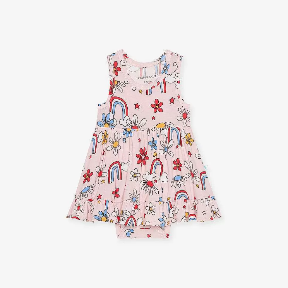 Posh Peanut Racerback Ruffled Bodysuit Dress Cheap