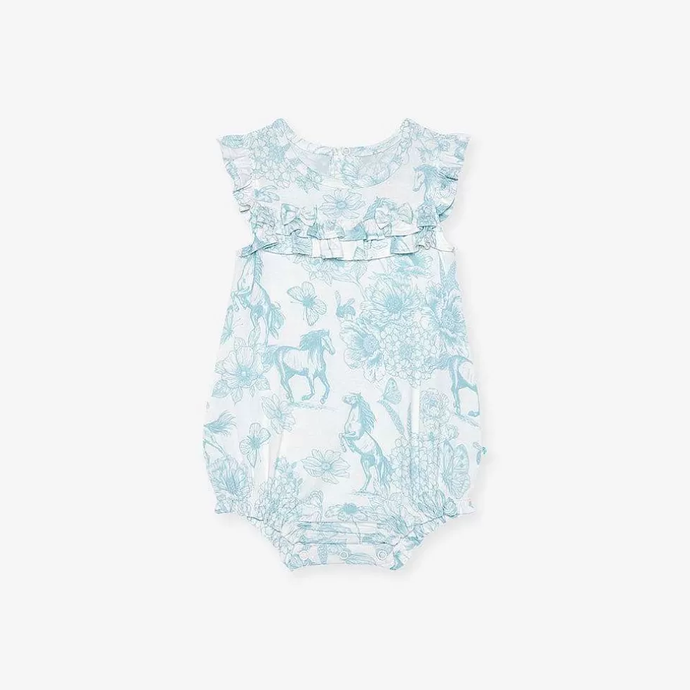 Posh Peanut Ruffled Bubble Romper Clearance
