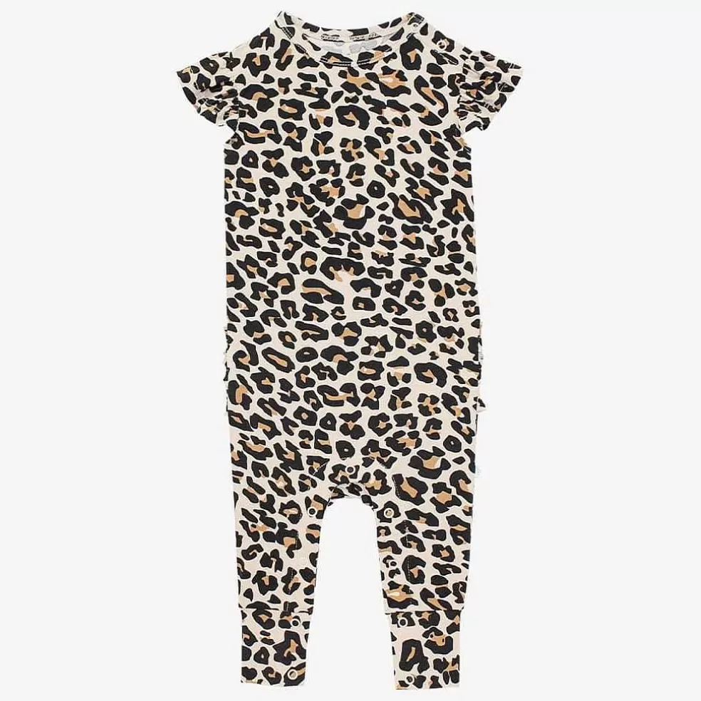 Posh Peanut Ruffled Cap Sleeve Romper Cheap