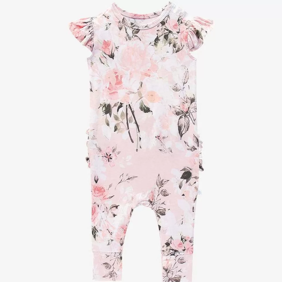 Posh Peanut Ruffled Cap Sleeve Romper Shop