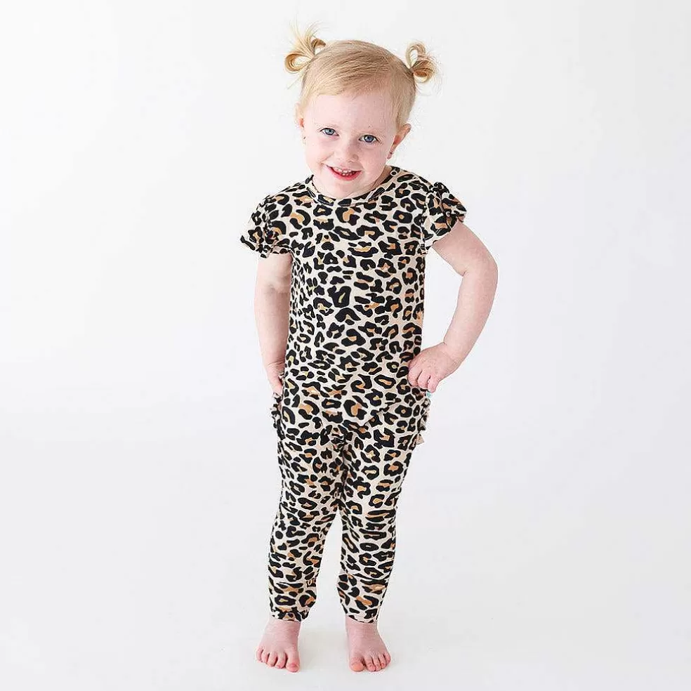 Posh Peanut Ruffled Cap Sleeve Romper Cheap