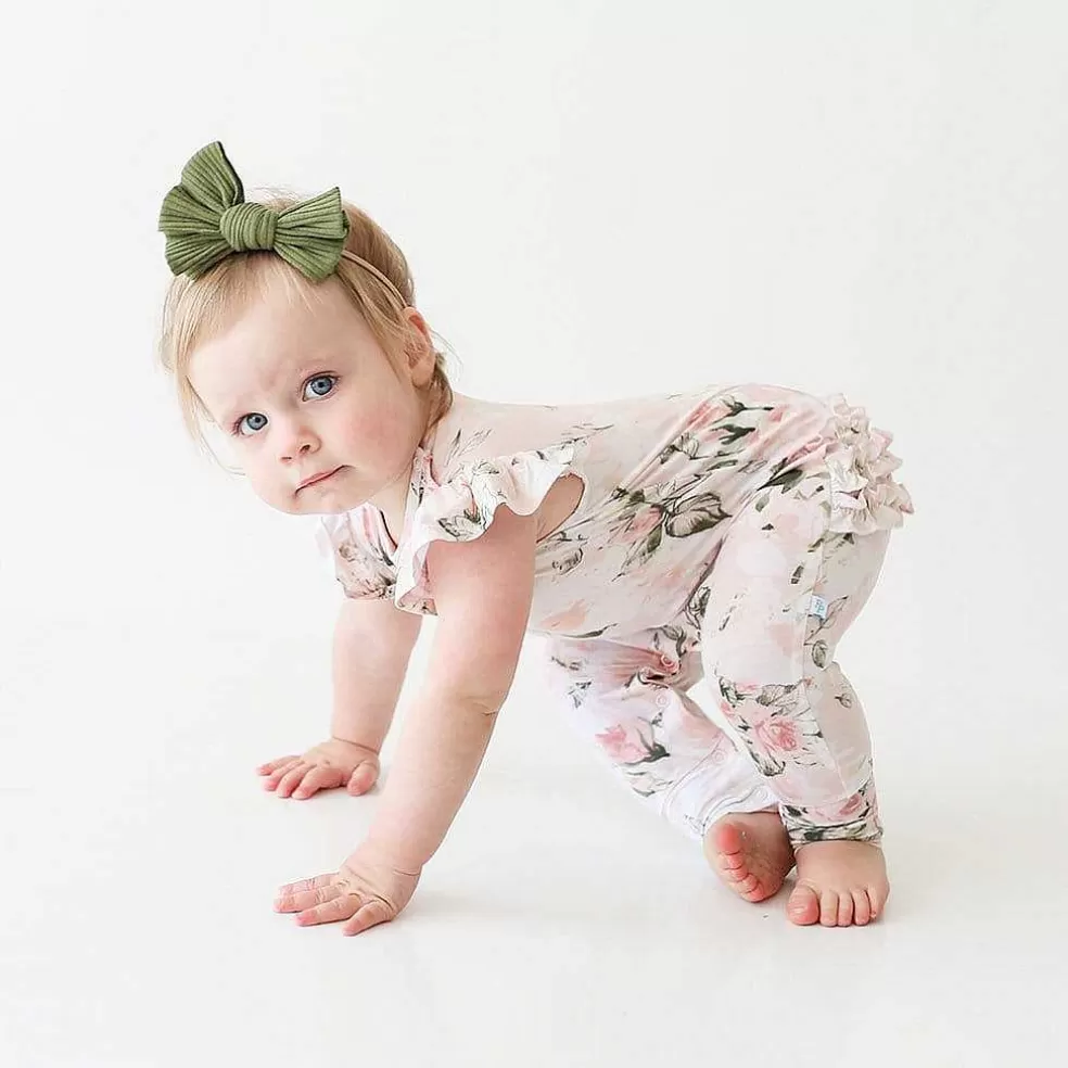 Posh Peanut Ruffled Cap Sleeve Romper Shop