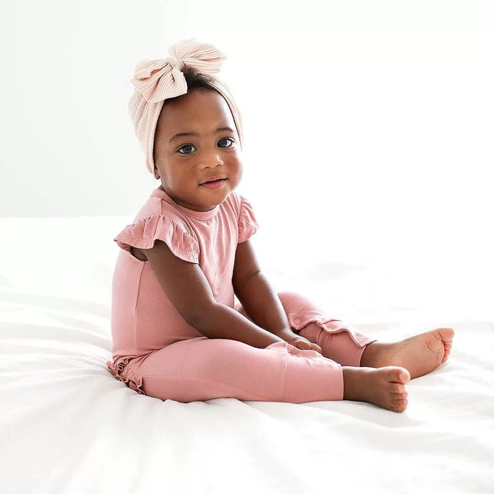 Posh Peanut Ruffled Cap Sleeve Romper Cheap