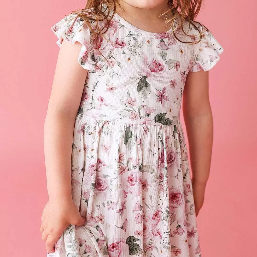 Posh Peanut Ruffled Cap Sleeve Twirl Dress Cheap
