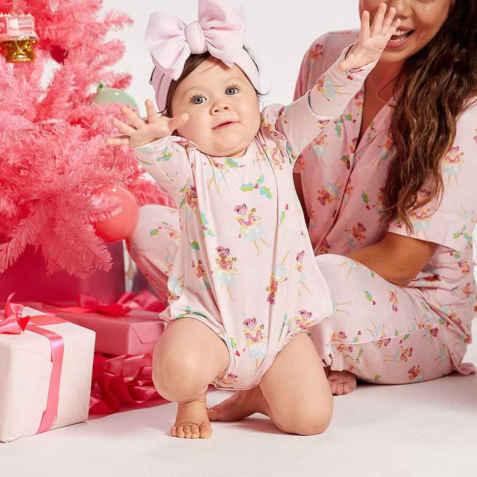 Posh Peanut Ruffled Long Sleeve Bubble Romper Shop
