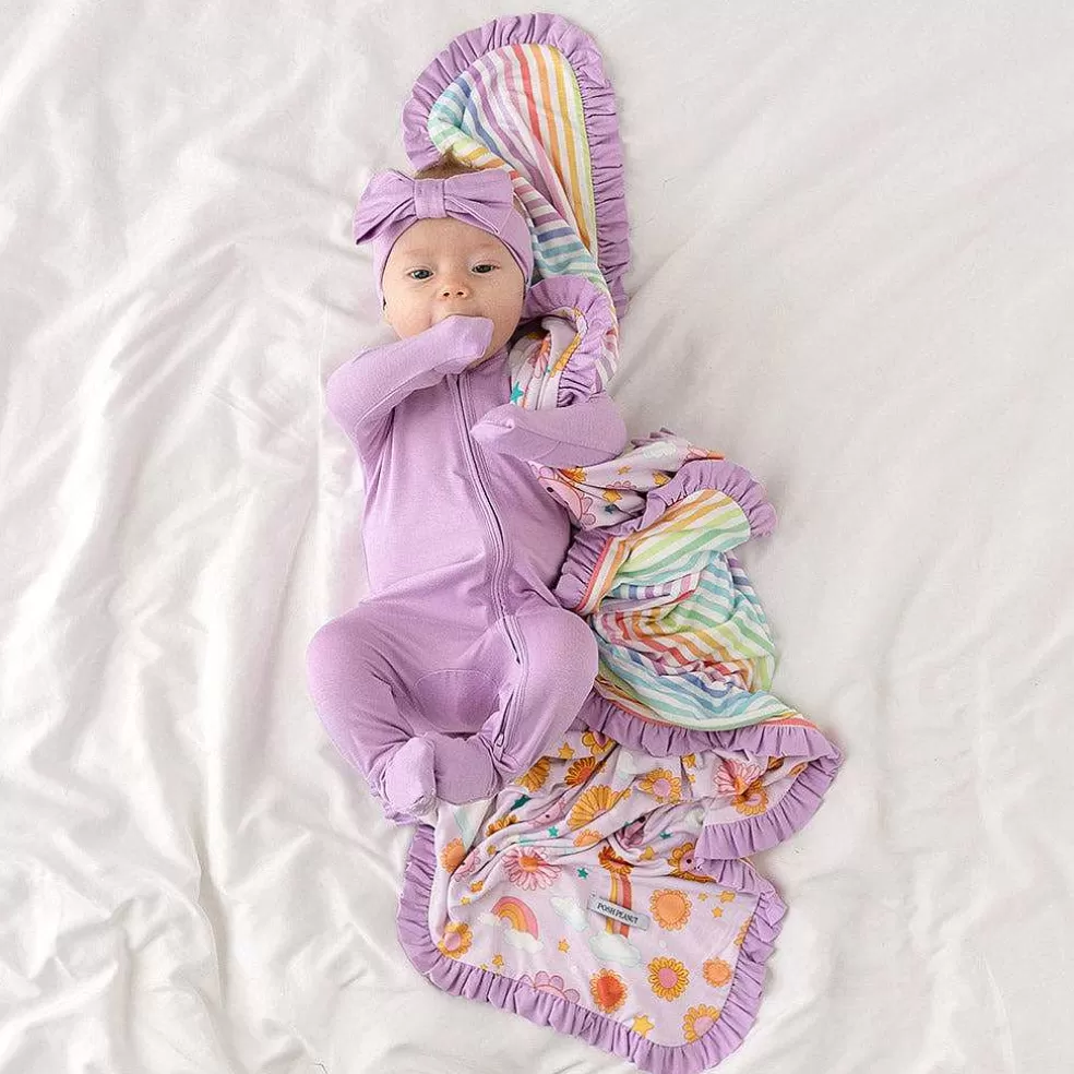 Posh Peanut Ruffled Luxette Patoo® Blanket Store