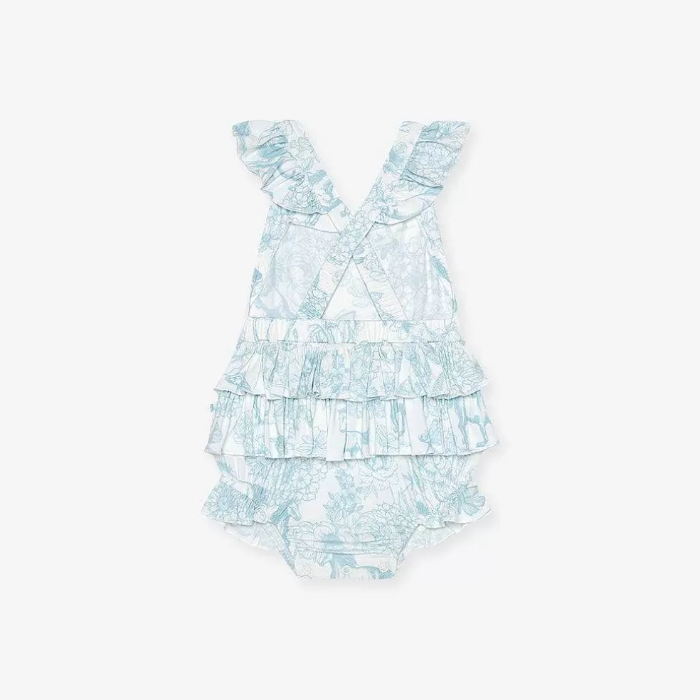 Posh Peanut Ruffled Strap Bubble Romper Online