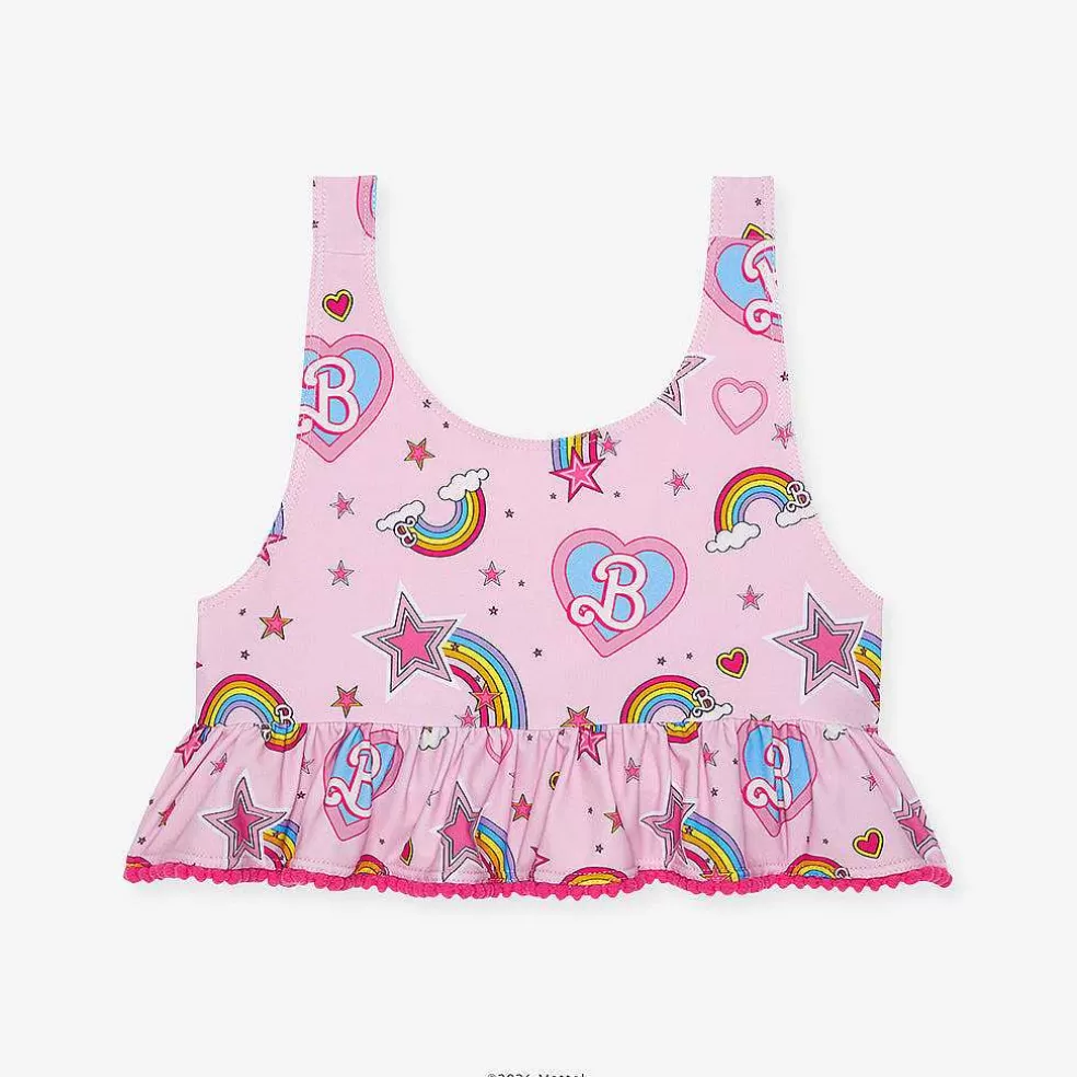 Posh Peanut Ruffled Tankini Two Piece Swimsuit Fashion
