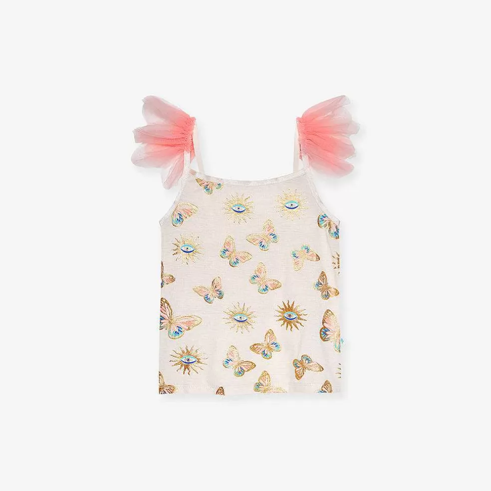 Posh Peanut Ruffled Tulle Cami Sale