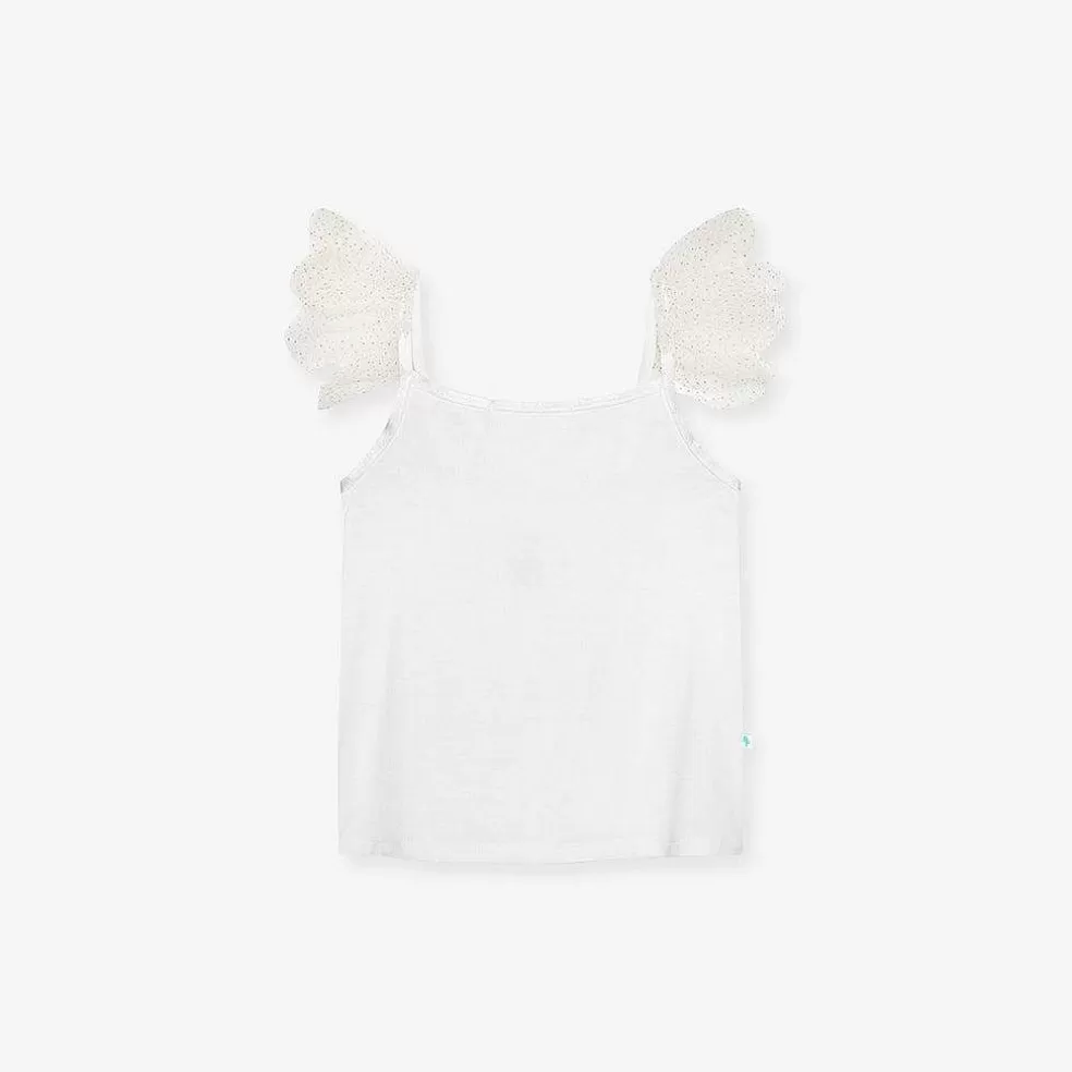 Posh Peanut Ruffled Tulle Cami Discount