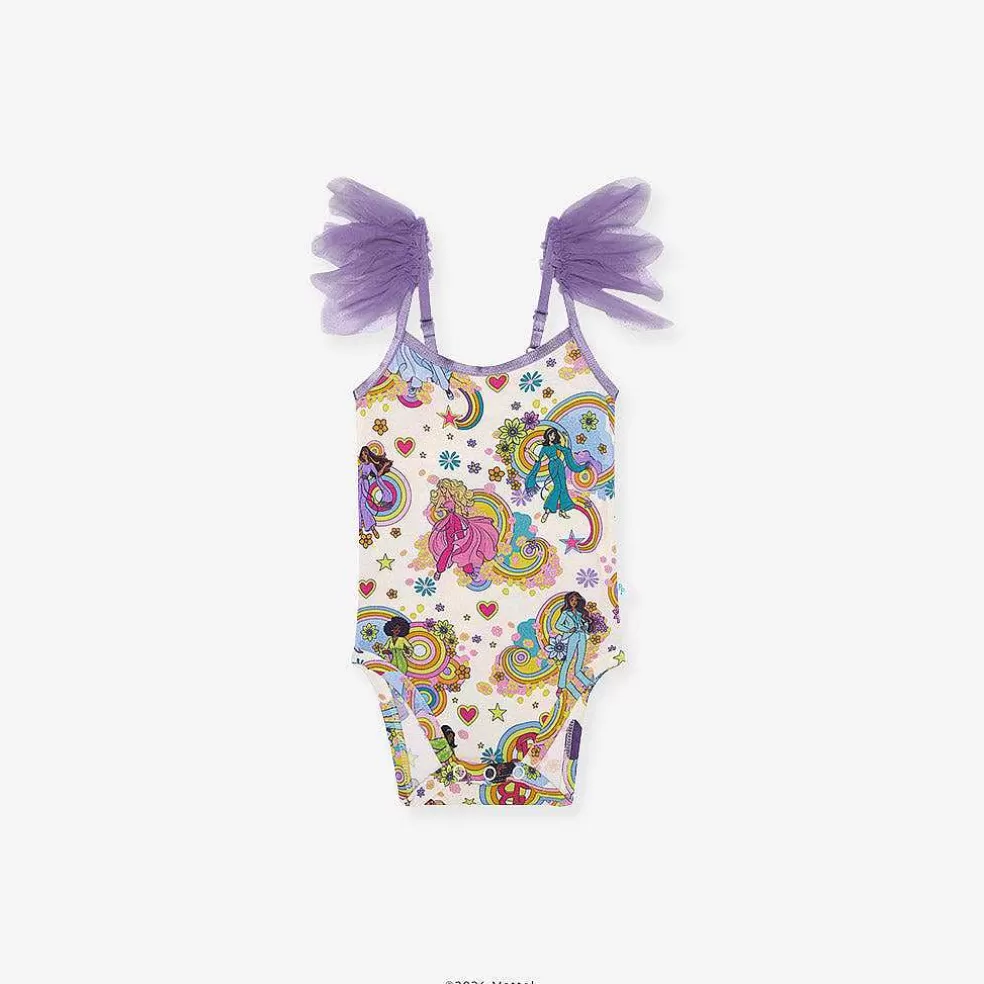 Posh Peanut Ruffled Tulle Sleeveless Bodysuit Outlet