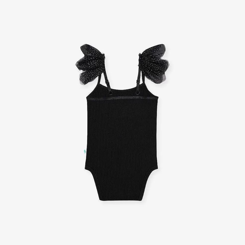 Posh Peanut Ruffled Tulle Sleeveless Bodysuit Outlet