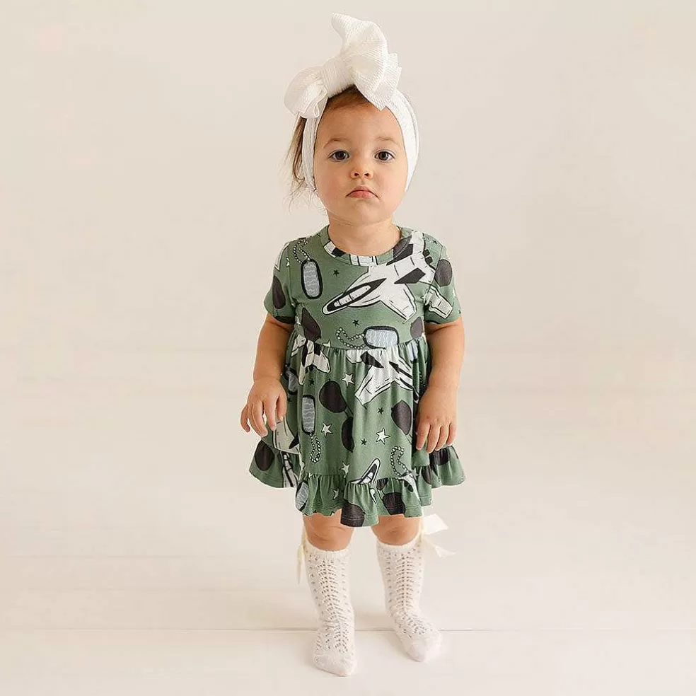 Posh Peanut Ruffled Twirl Bodysuit Dress Outlet
