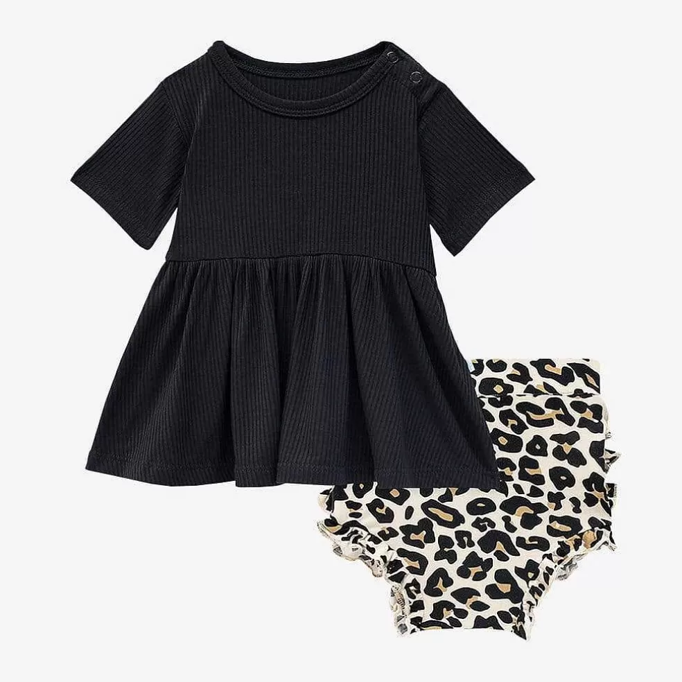 Posh Peanut Short Sleeve Peplum Ruffled Bummie Set Hot