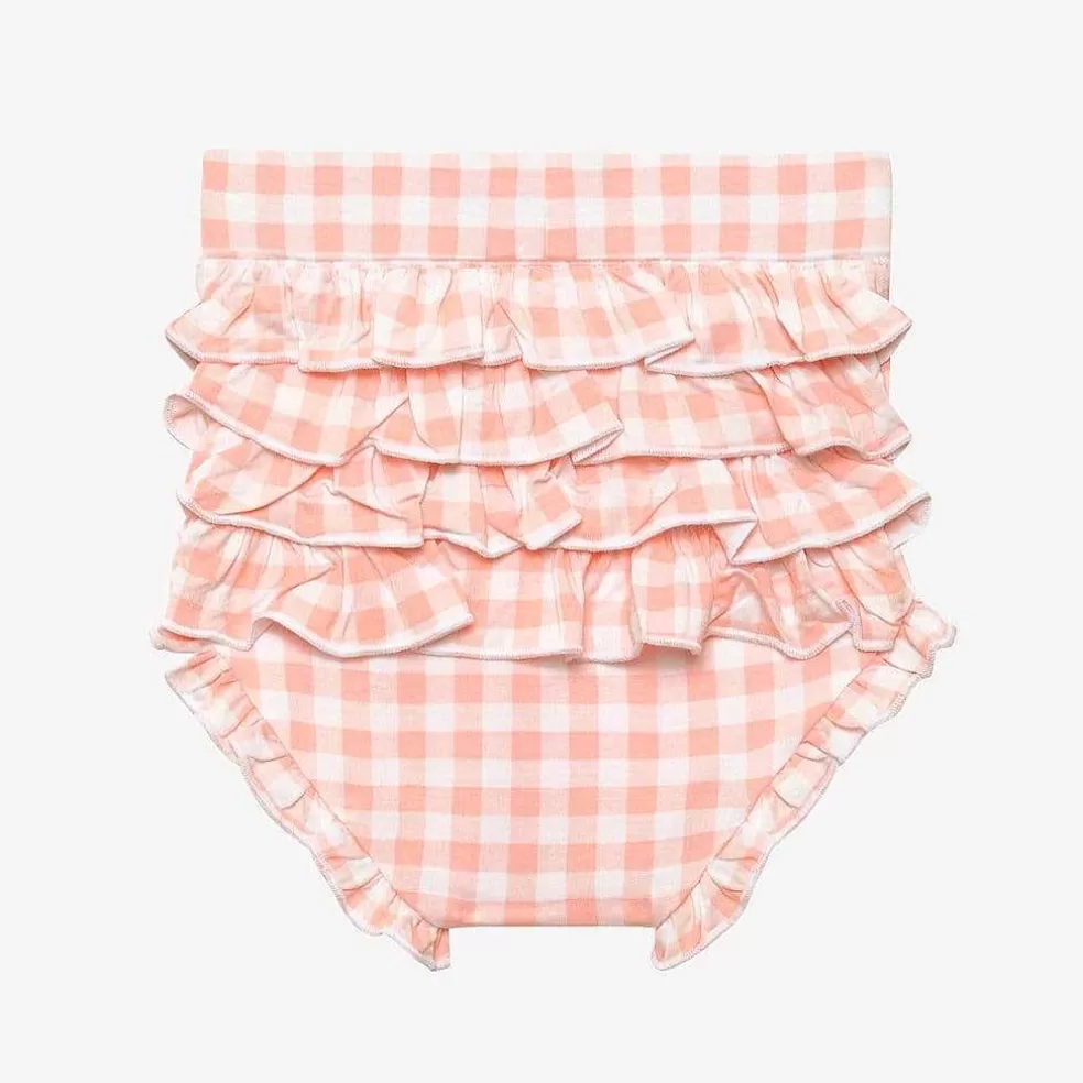 Posh Peanut Short Sleeve Peplum Ruffled Bummie Set Hot