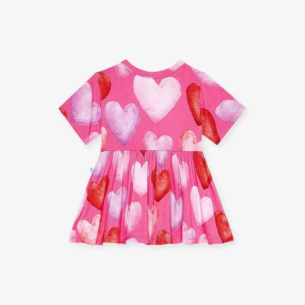 Posh Peanut Short Sleeve Peplum Ruffled Bummie Set Best