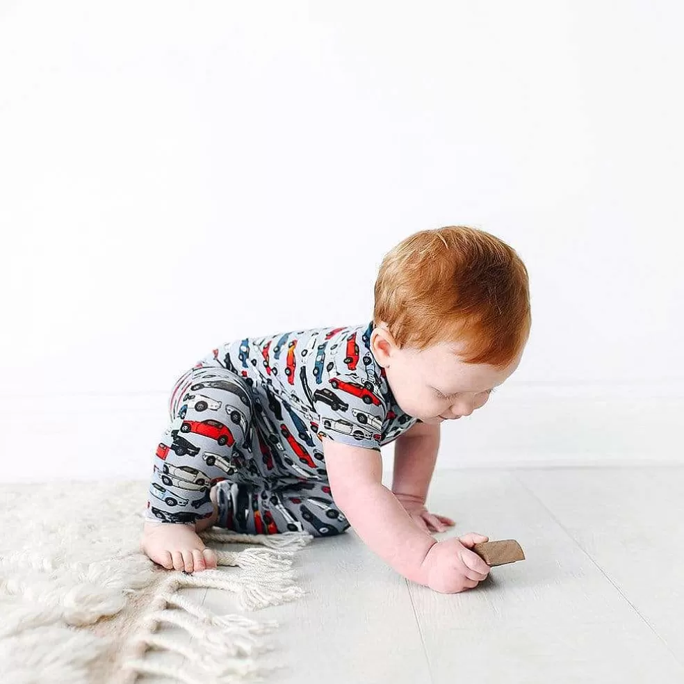 Posh Peanut Short Sleeve Romper Outlet