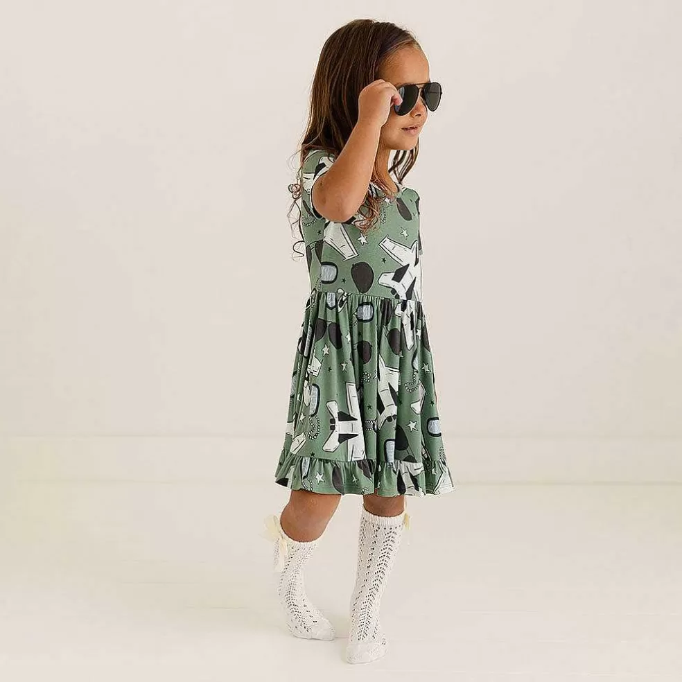 Posh Peanut Short Sleeve Ruffled Twirl Dress Cheap