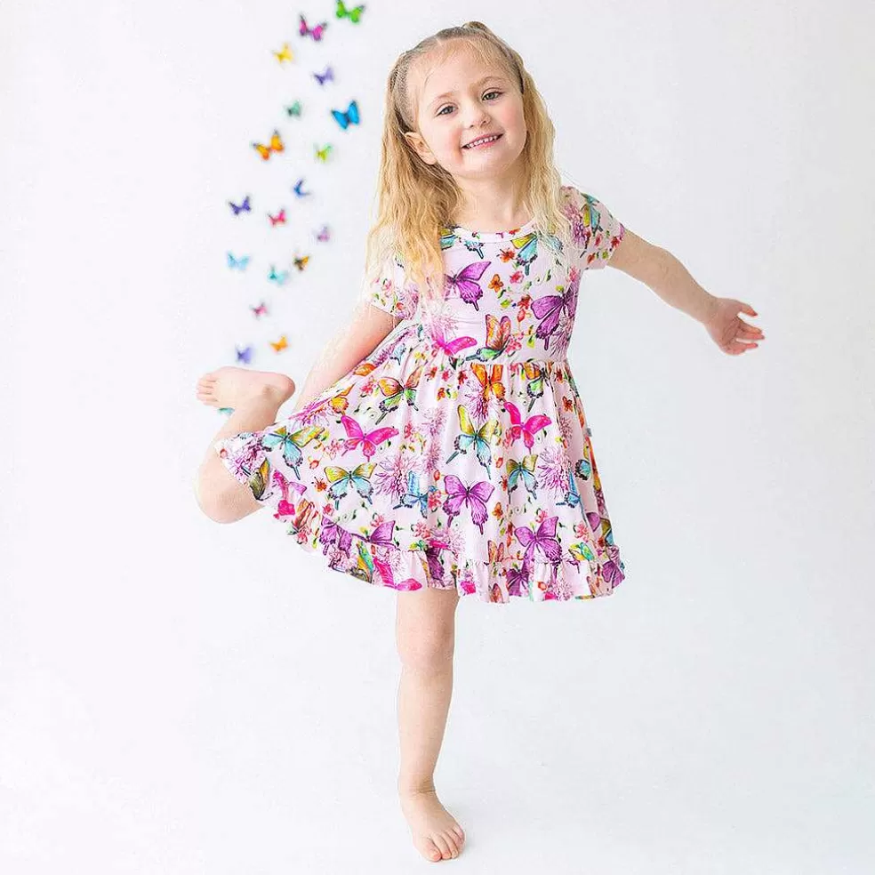 Posh Peanut Short Sleeve Ruffled Twirl Dress Sale